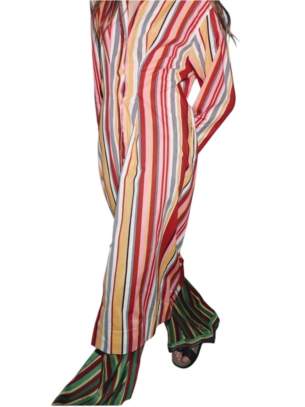 ZARA ZW NWT Collection Striped Cotton Shirt Dress in Sz XS - Picture 2 of 8